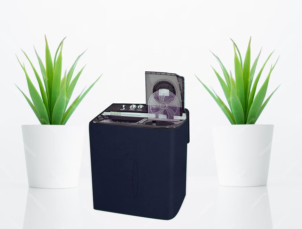 Blue Matty Fabric Semi Automatic Washing Machine Top Load Cover Waterproof Anti Dust Durable