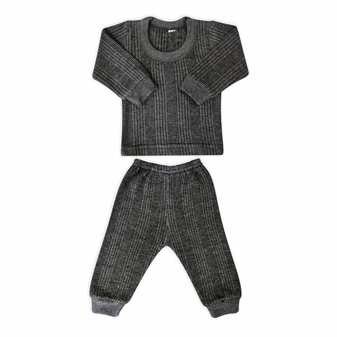 Ultra Soft Baby Thermal Set for Winter Grey_6-12 M 