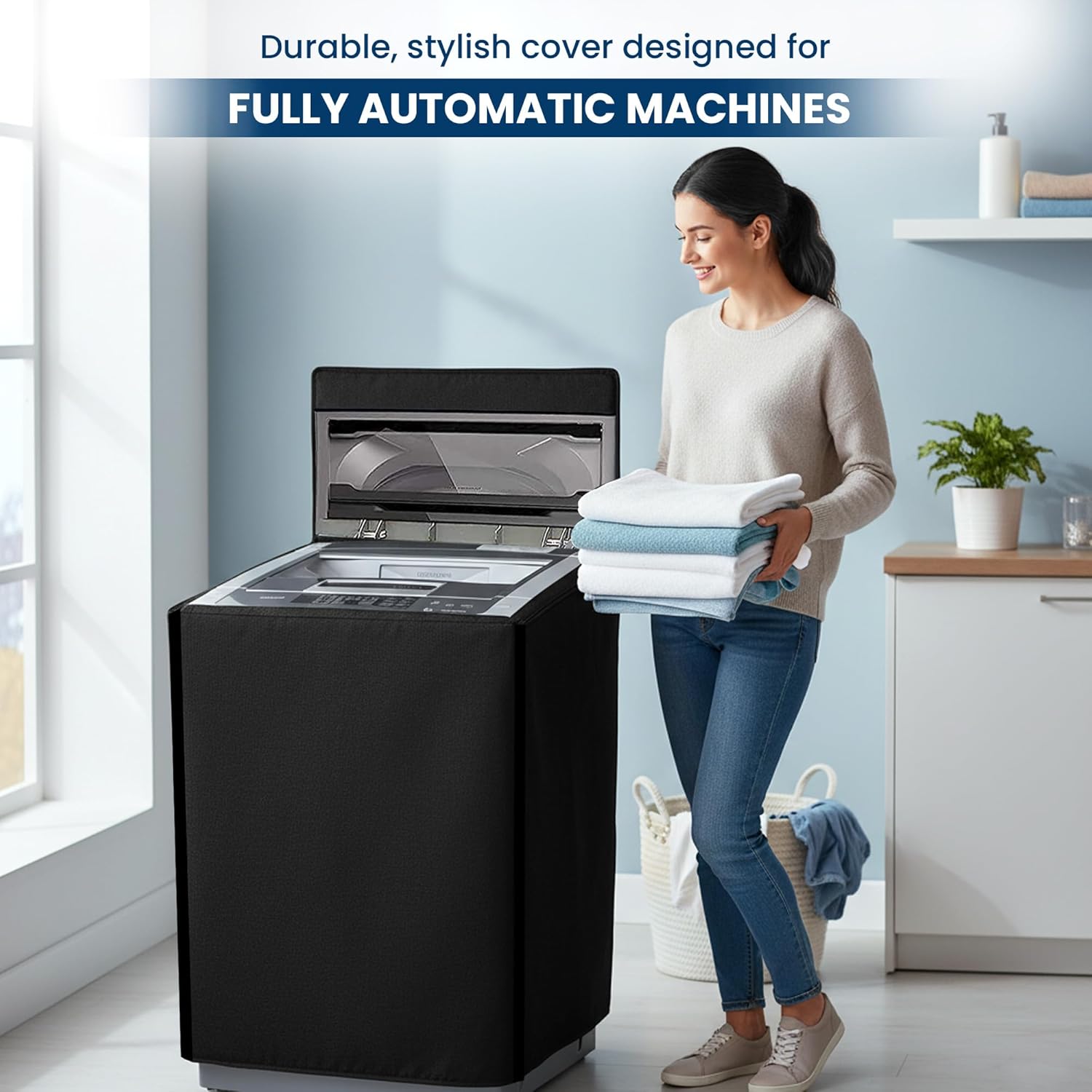 Top Load Washing Machine Matty Fabric Cover for Dust and Water Protection